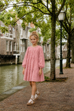 Roze jurkje, lange mouw