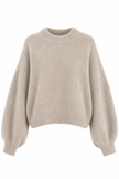 Beige oversized trui
