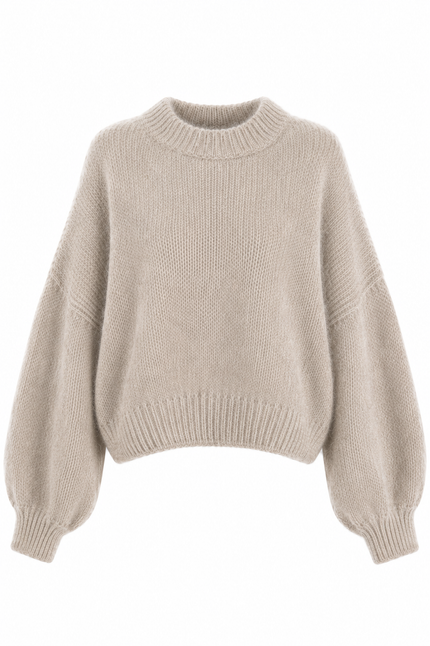 Beige oversized trui