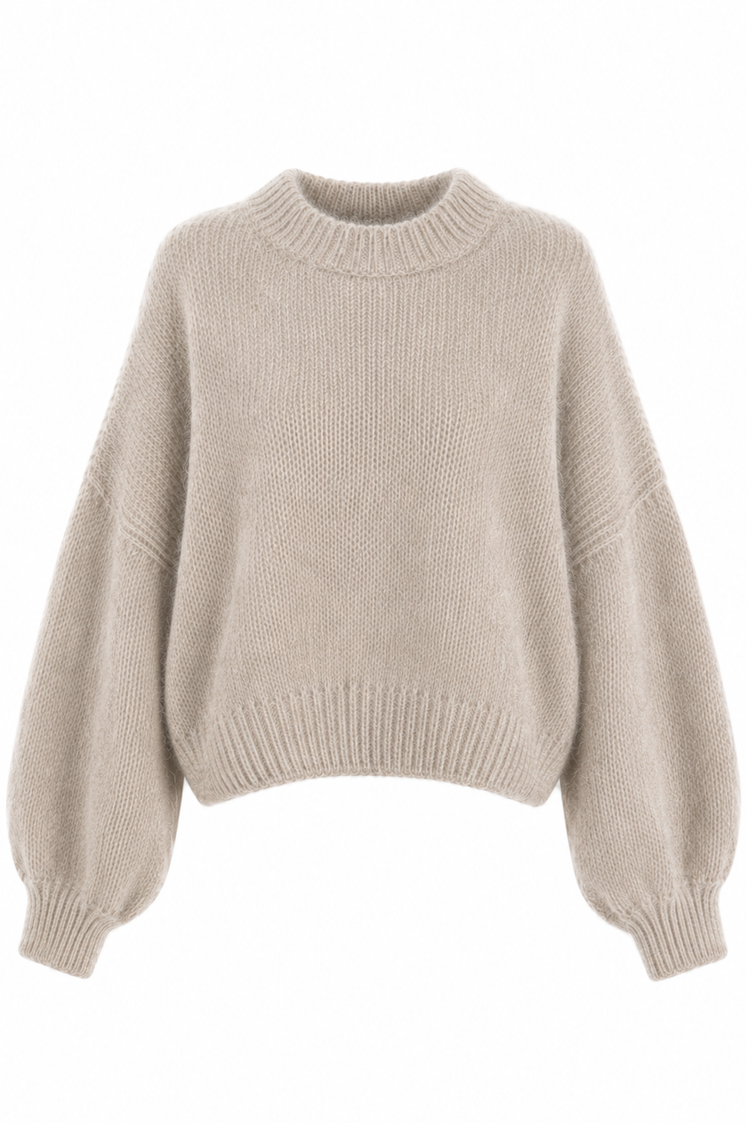 Beige oversized trui