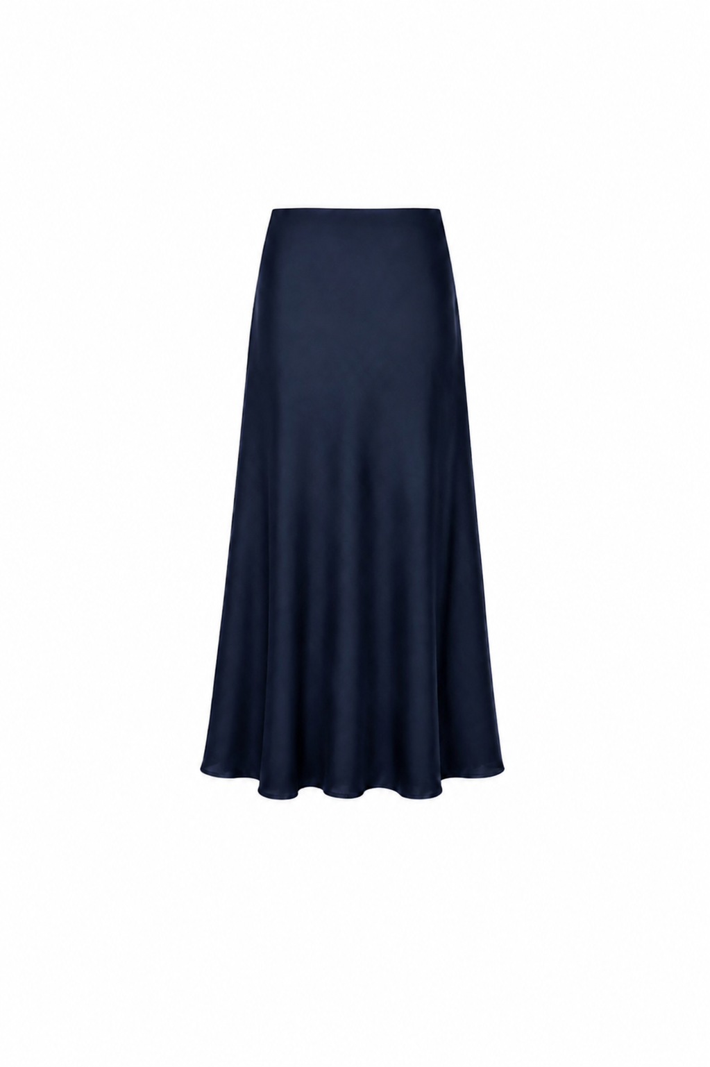 Blauwe satijnen rok