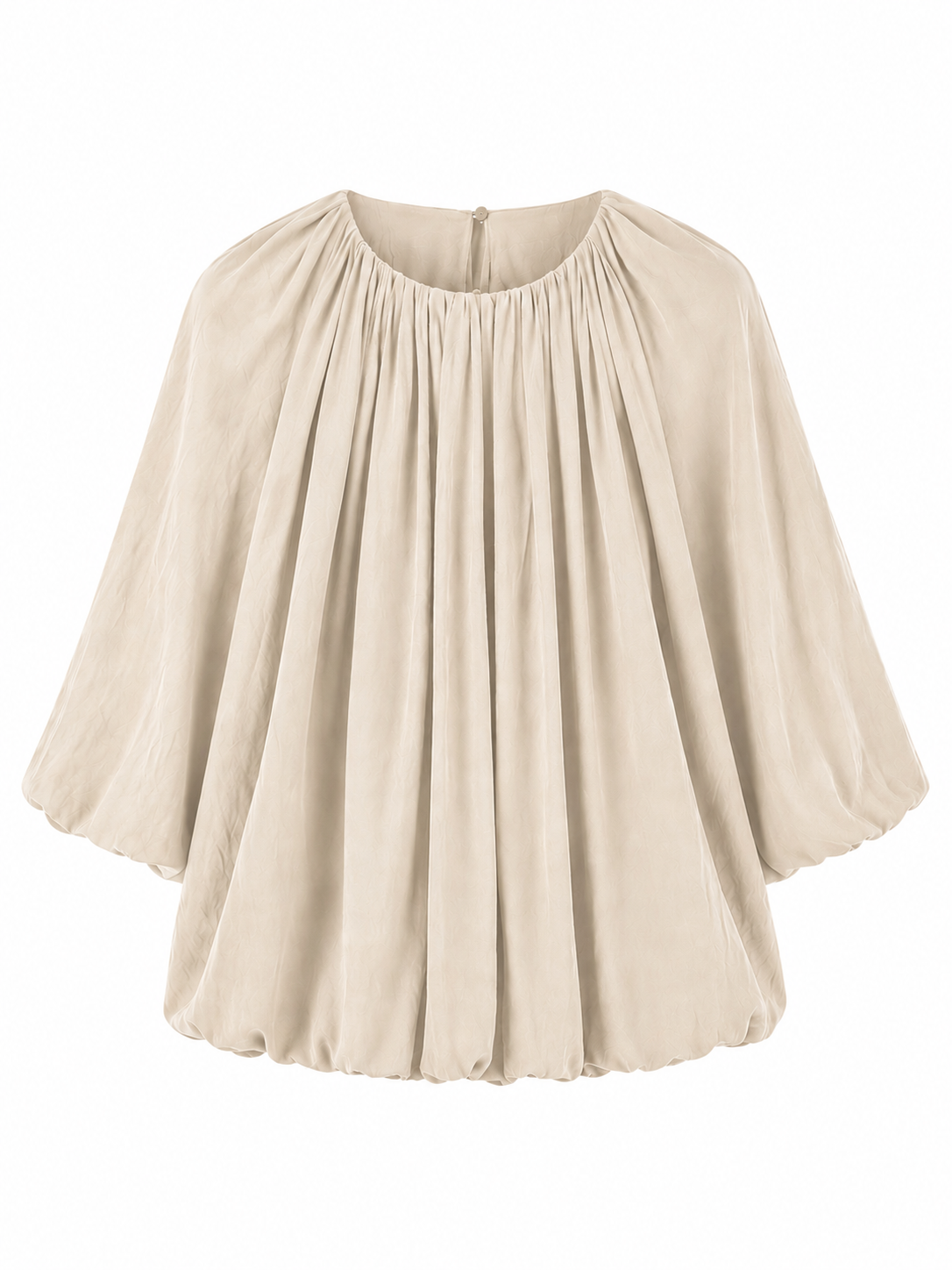 Zandkleurige blouse met ballon