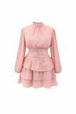 Roze strokenjurk