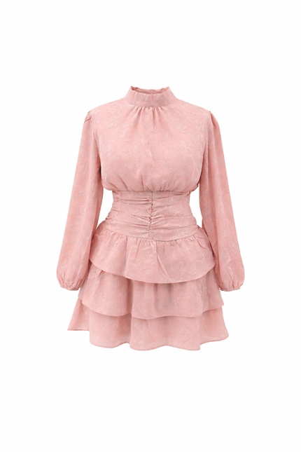 Roze strokenjurk