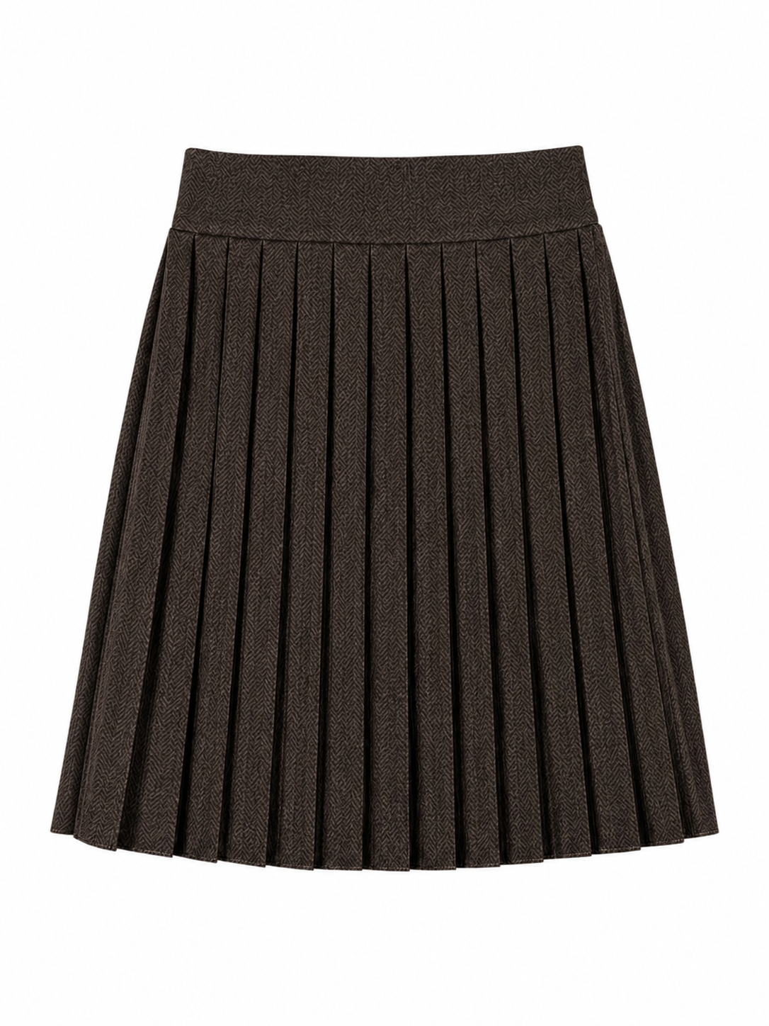 Donkerbruin tweed rokje