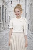 Offwhite shirt met royale strik