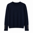 Donkerblauwe basic trui