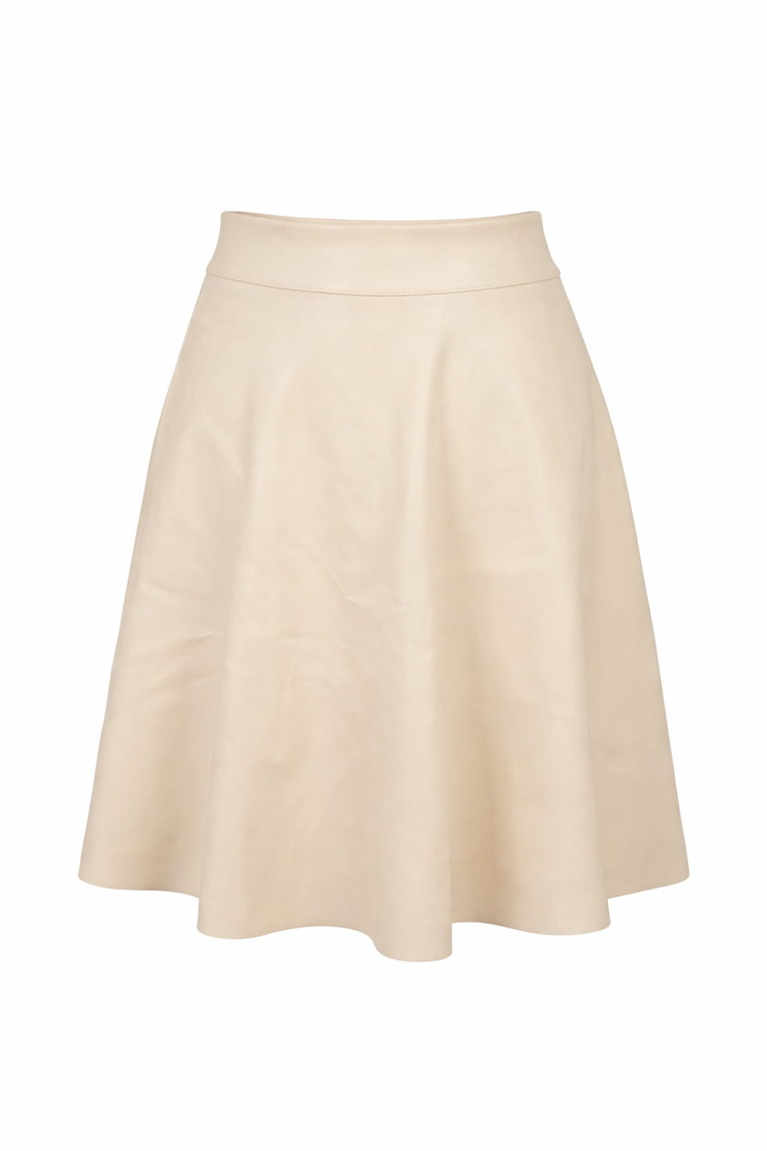 Zand klokkende lederlook rok