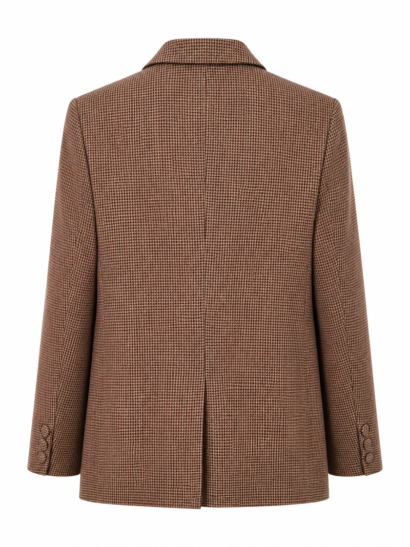 Blazer met bordeaux ruit