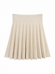 Beige gebreid plooirokje