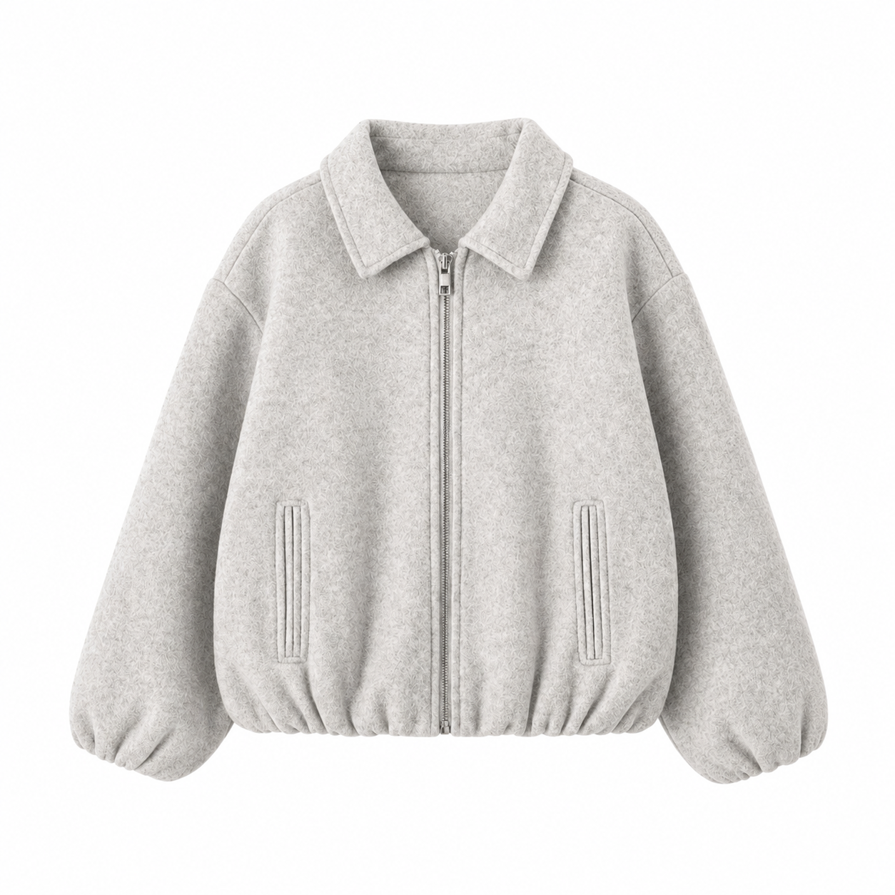 Beige gemêleerd jasje