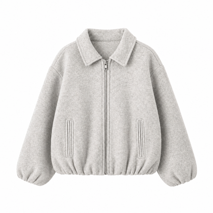 Beige gemêleerd jasje