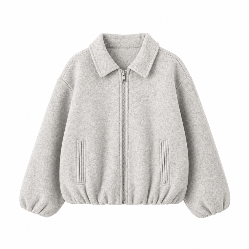 Beige gemêleerd jasje