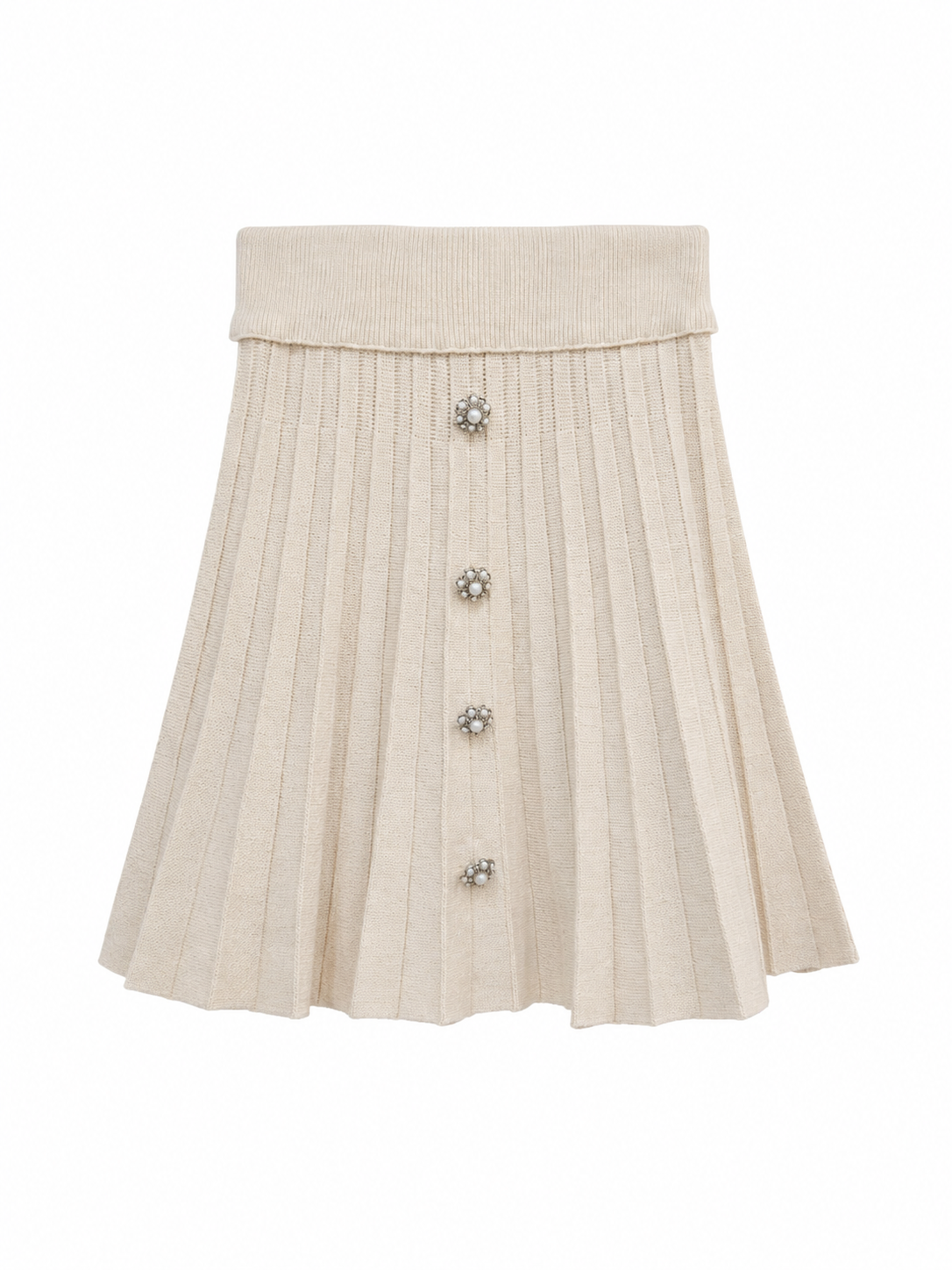 Beige rokje met knopen