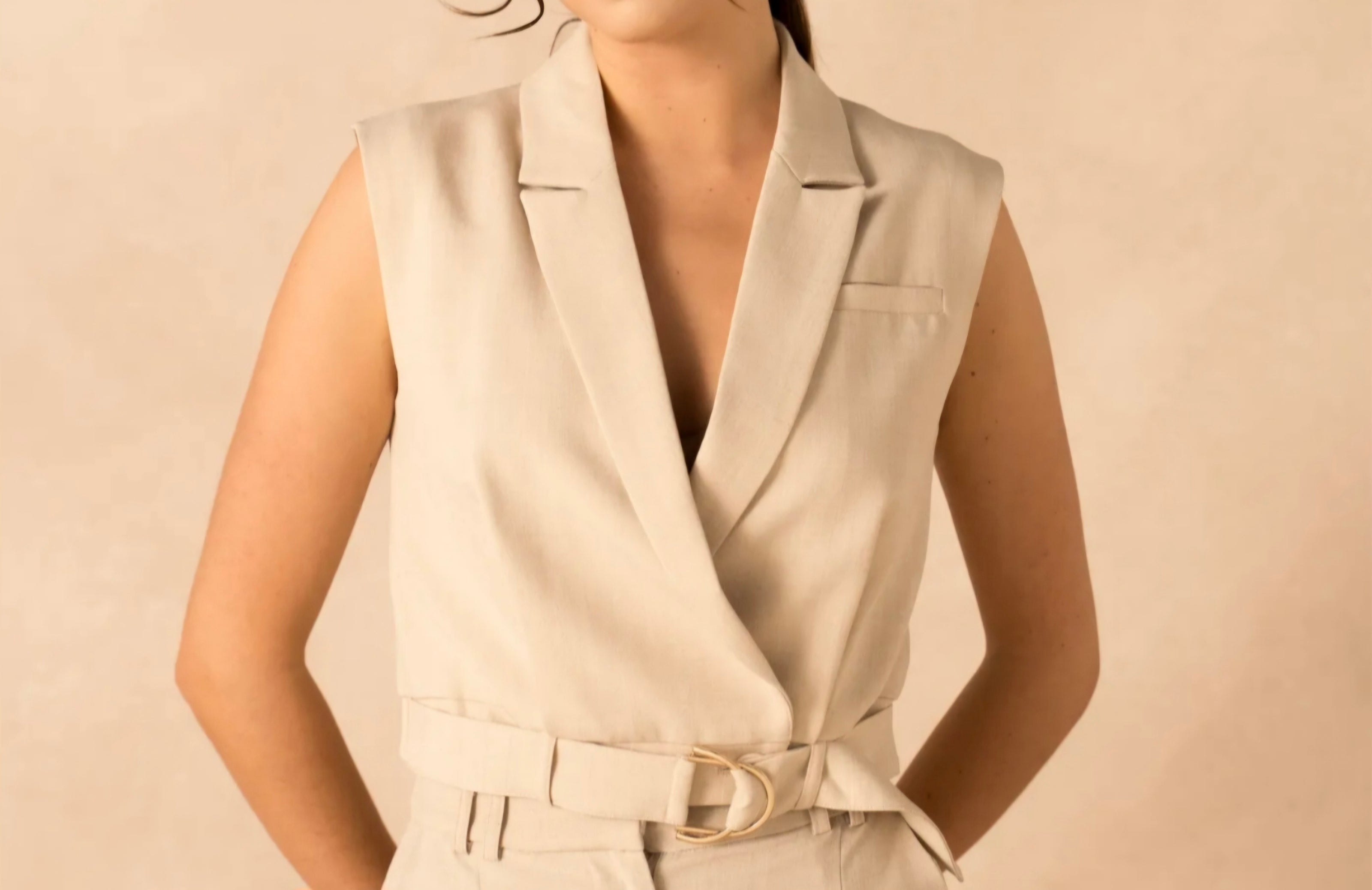 Beige gilet