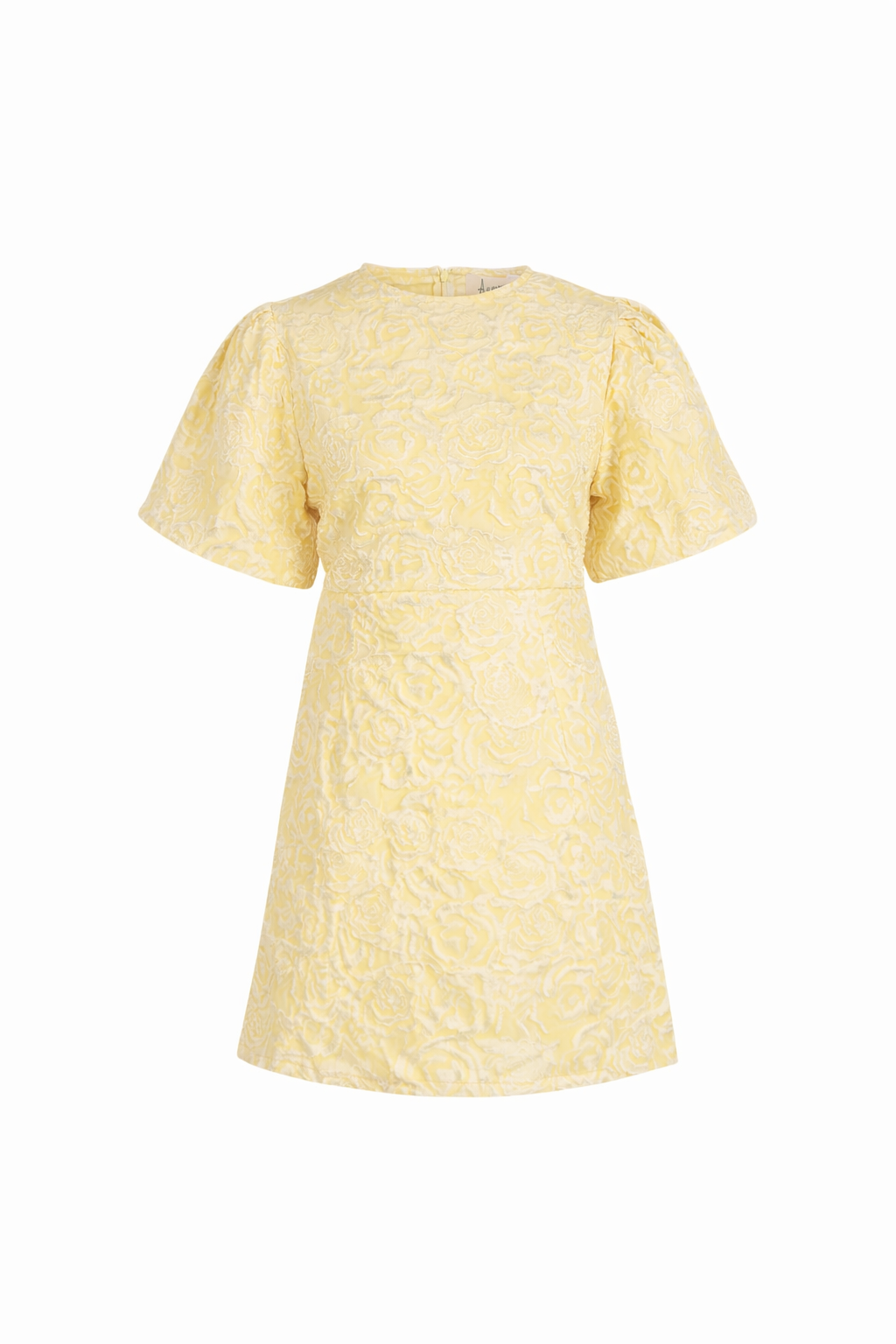 Geel jacquard jurkje