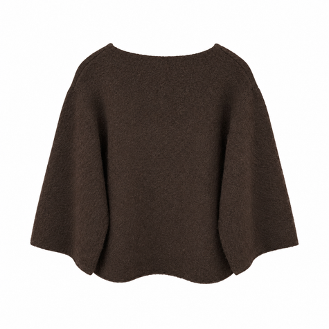 Bruin vest met grote knopen