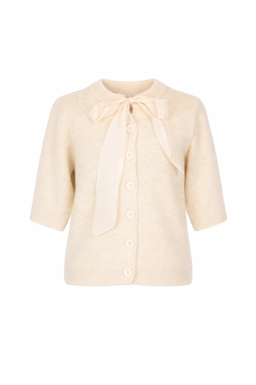 Beige vestje met strik