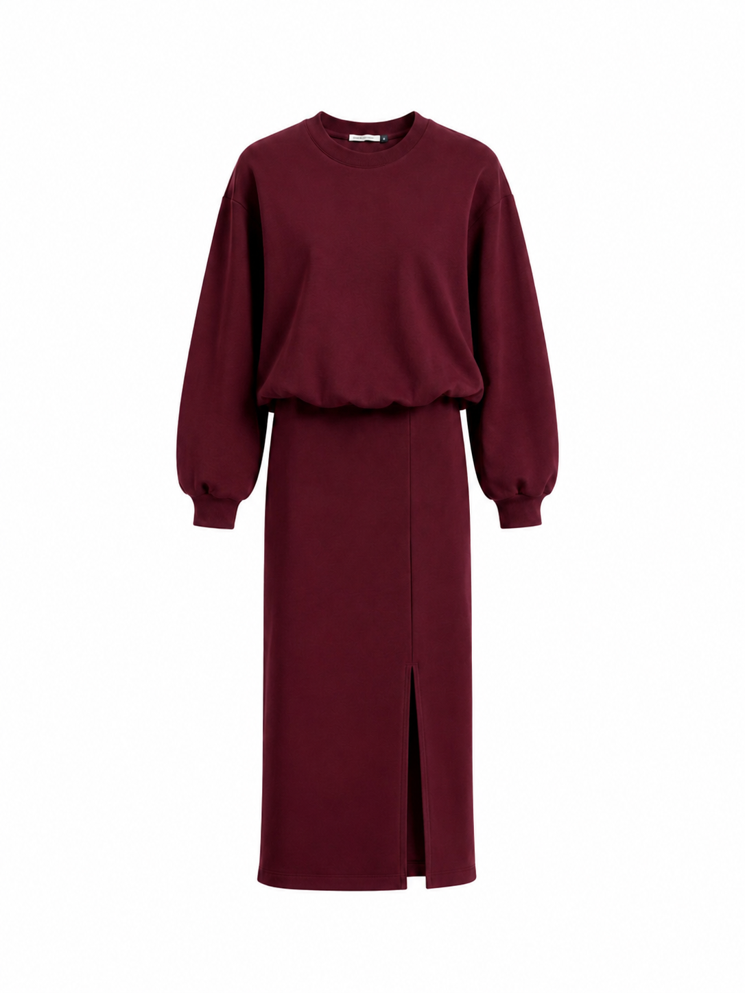 Bordeaux set van rok en top