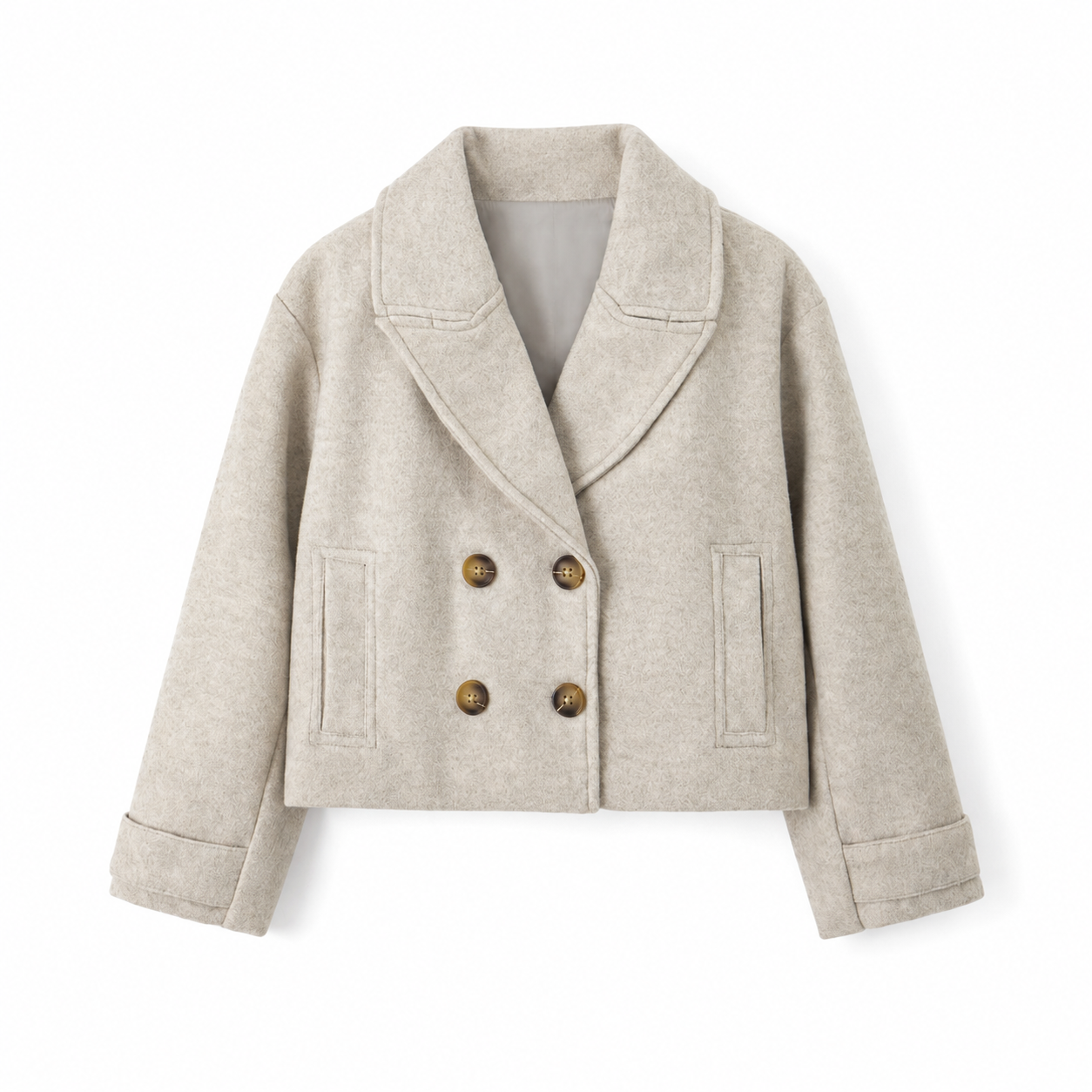 Beige jasje met knopen
