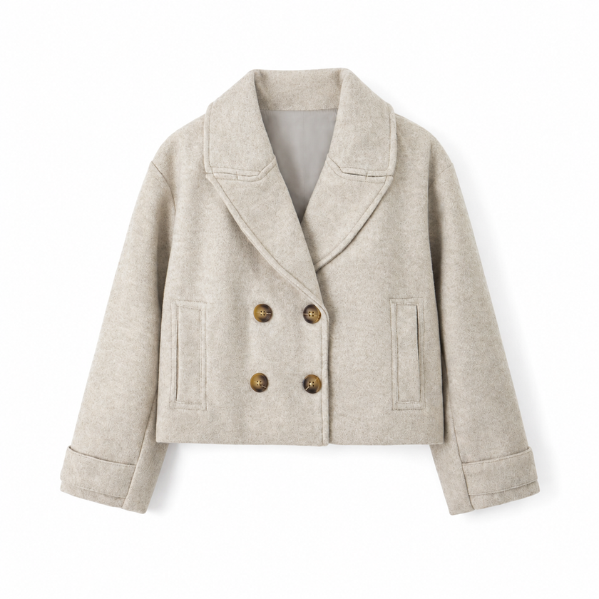 Beige jasje met knopen