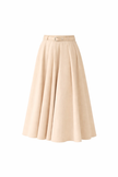 Beige lange rok met riempje