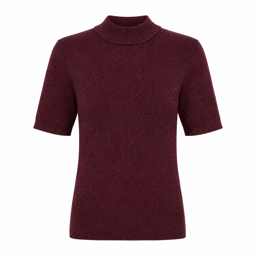 Kersenkleur lurex truitje