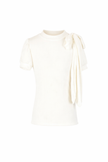 Offwhite shirt met royale strik