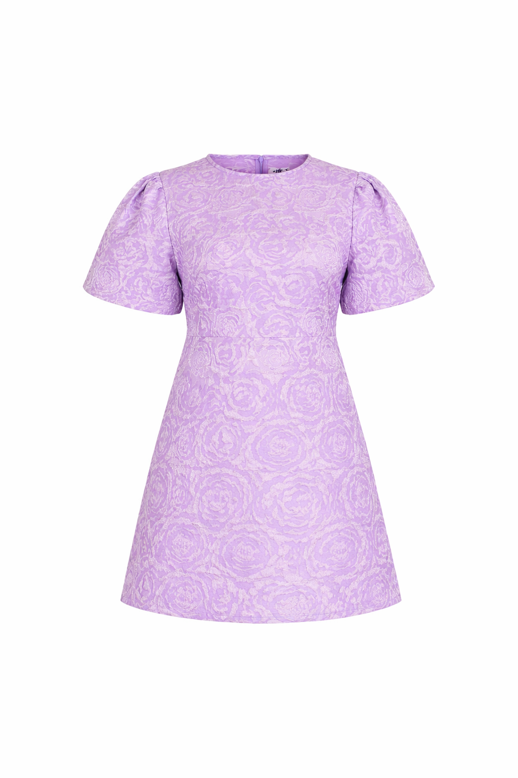 Lila jacquard jurkje