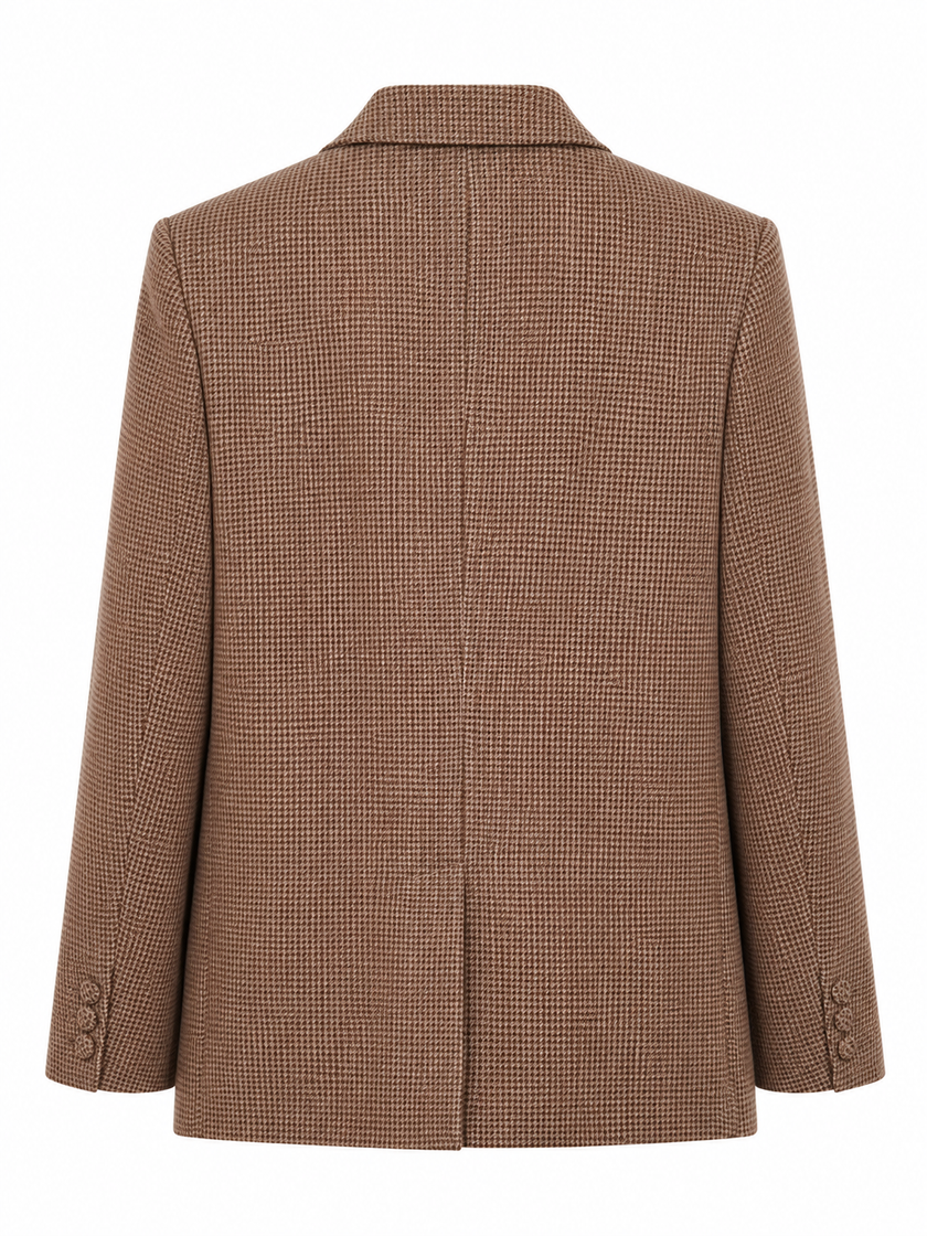 Blazer met bruine ruit