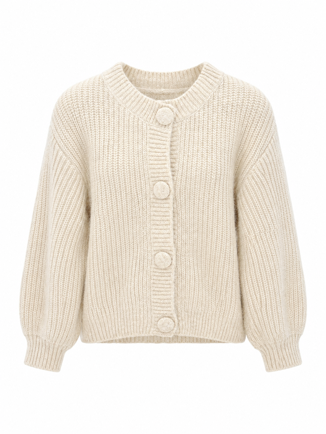 Beige vestje met grote knopen