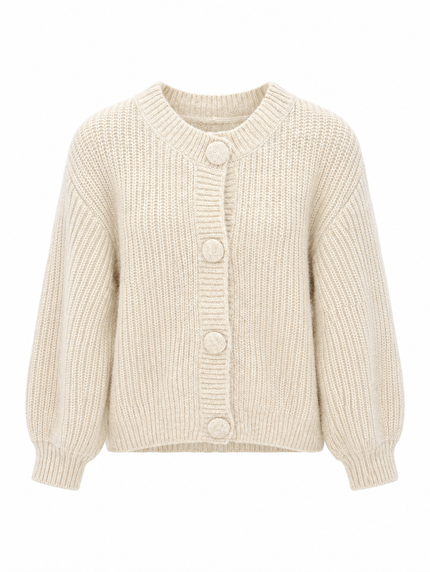 Beige vestje met grote knopen