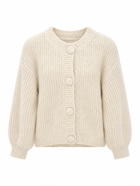 Beige vestje met grote knopen