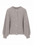 Taupe vestje met grote knopen