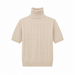 Beige col, korte mouw
