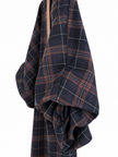 Jurk met donkerblauw/bruine ruit