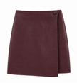 Rode lederlook rok
