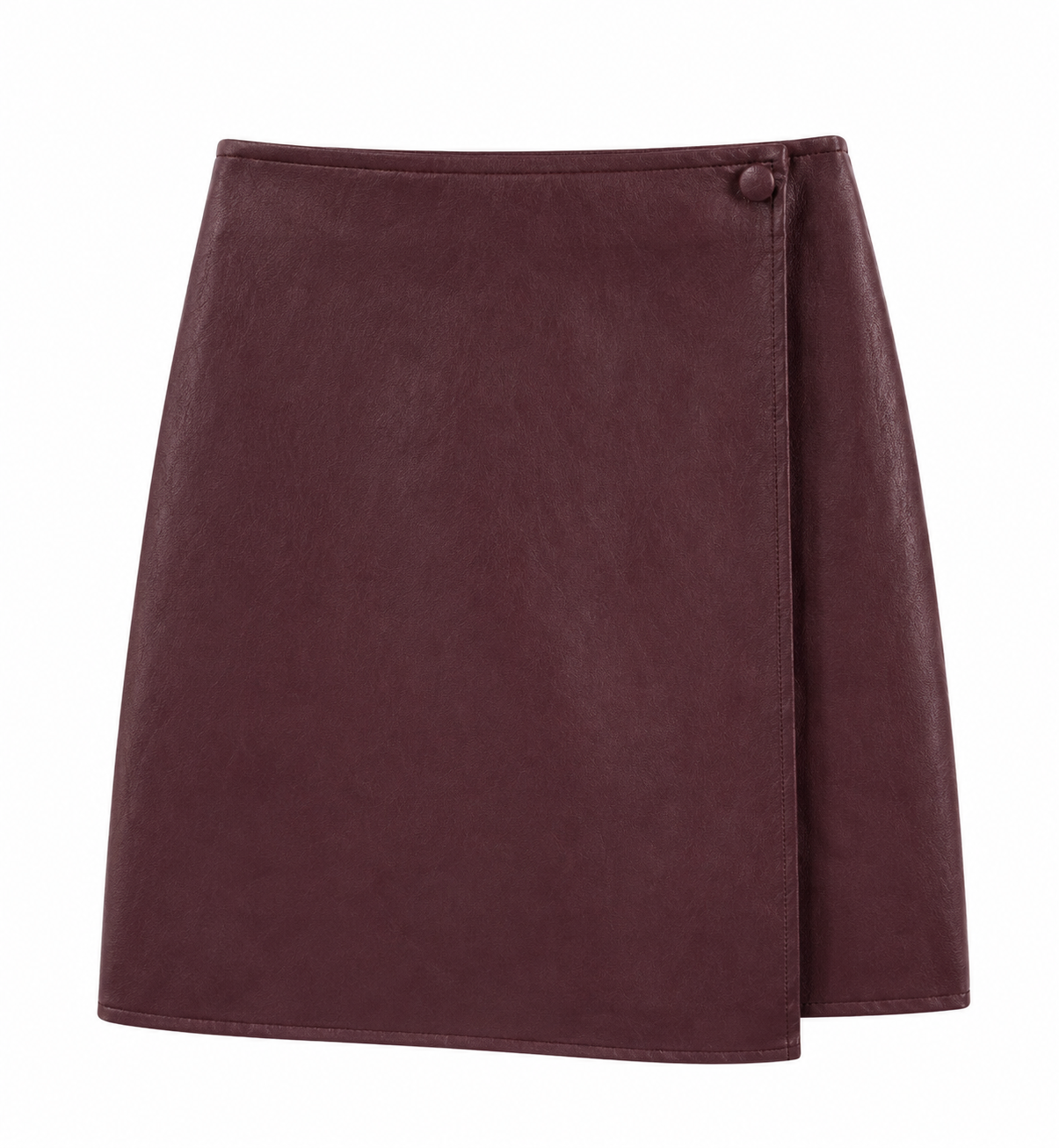 Rode lederlook rok