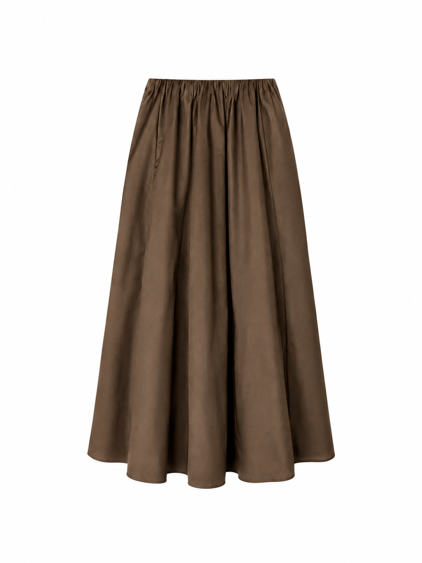 Bruine lange rok