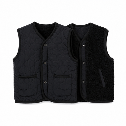 Zwart reversible gilet