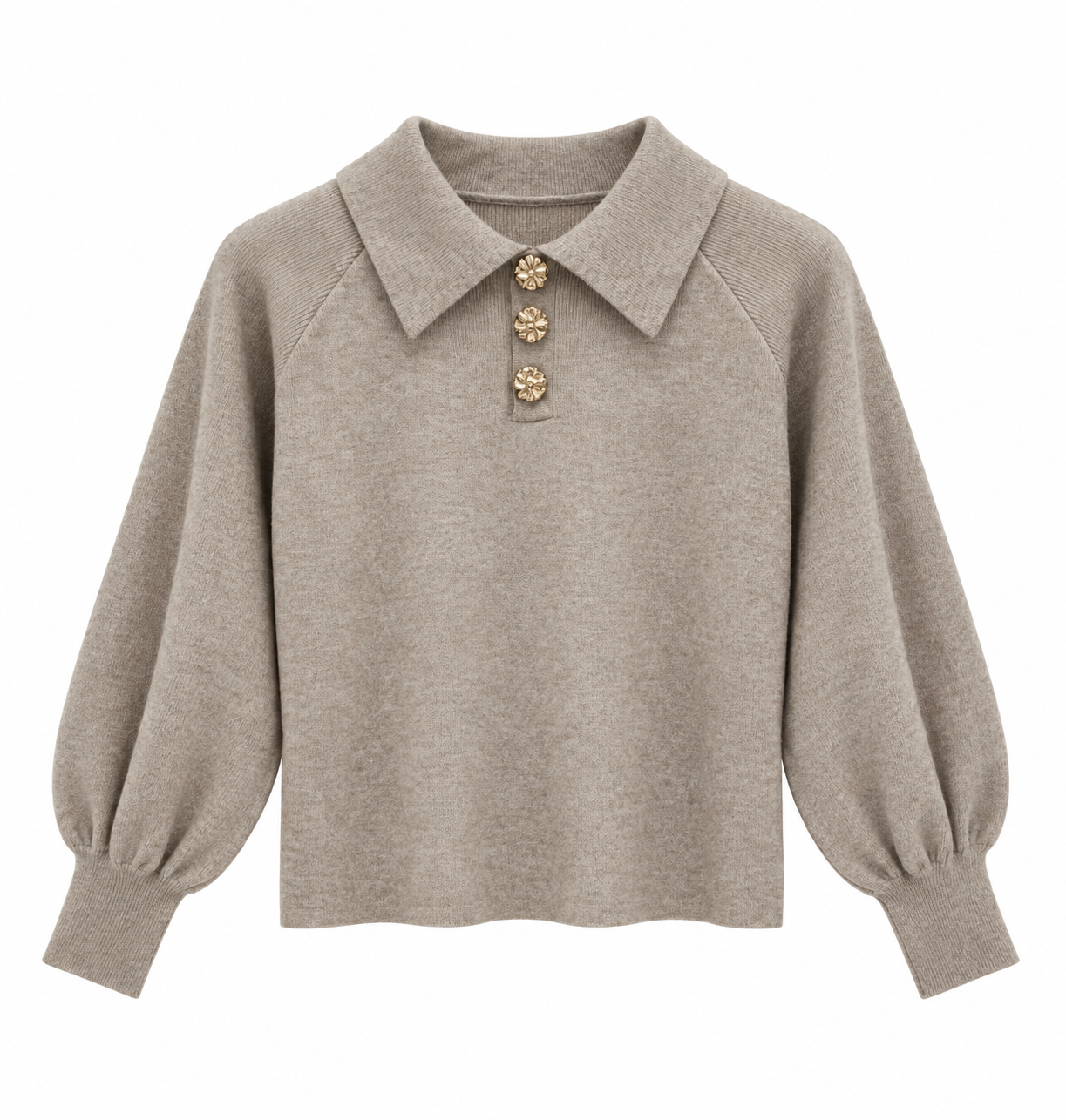 Beige truitje met knopen
