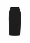 Zwarte gebreide midi rok