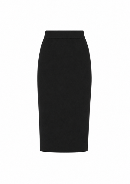 Zwarte gebreide midi rok