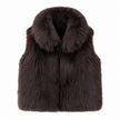 Donkerbruin bont gilet