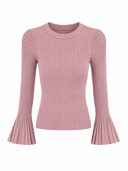 Roze truitje, klokkend mouwtje