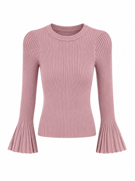Roze truitje, klokkend mouwtje
