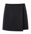 Zwarte lederlook rok
