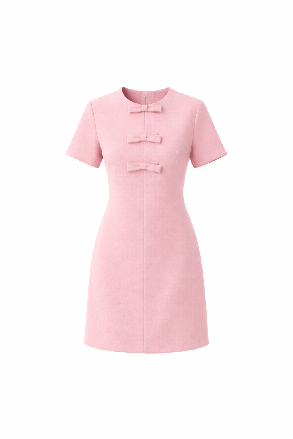 Roze jurkje met strikjes
