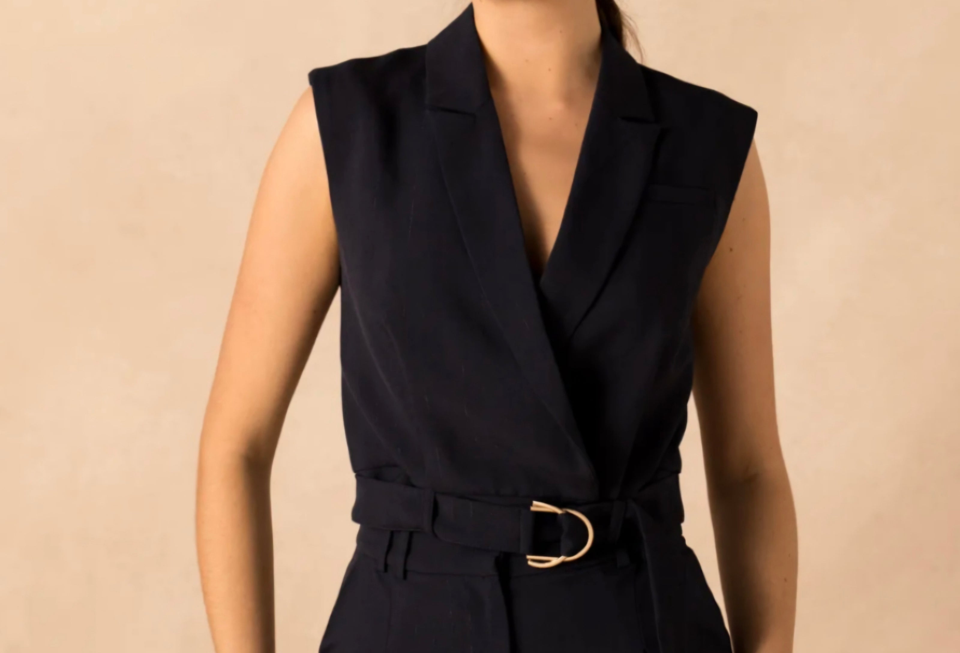 Donkerblauw gilet