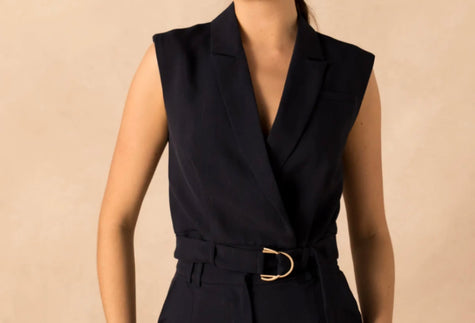 Donkerblauw gilet